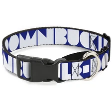 Plastic Martingale Collar BUCKLE-DOWN Shapes Blue/White Small 9-15"