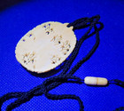 Carved Bovine Bone Floral Pendant with Threaded connector Early 20th Century — photo 4