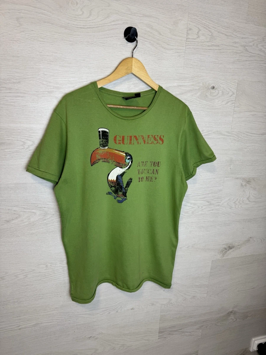 T-shirt Vintage Guinness – Homme – Vert Foncé – Taille XL – Coton – Irlande