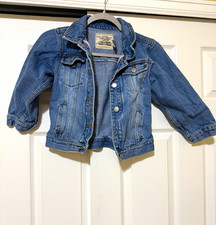 Levi Strauss Co. Unisex Kids Blue Denim Jacket Size 6 Button Cotton Classic