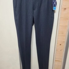 New Men's Stretch Dress Slacks Charcoal Color Slim Fit Business Pants