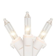Northlight Mini Incandescent Christmas Lights - Clear - 4' White Wire -