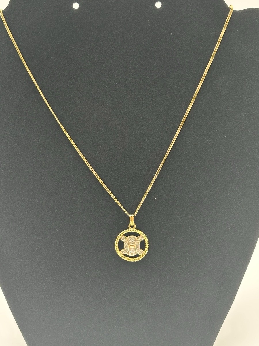 CELINE Triomphe Stone Necklace —Fashion jewelry | eBay