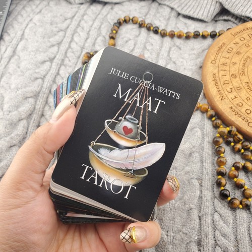 MAAT Tarot by Julie Cuccia Watts 78 Card Tarot Deck Used Smoke Smell