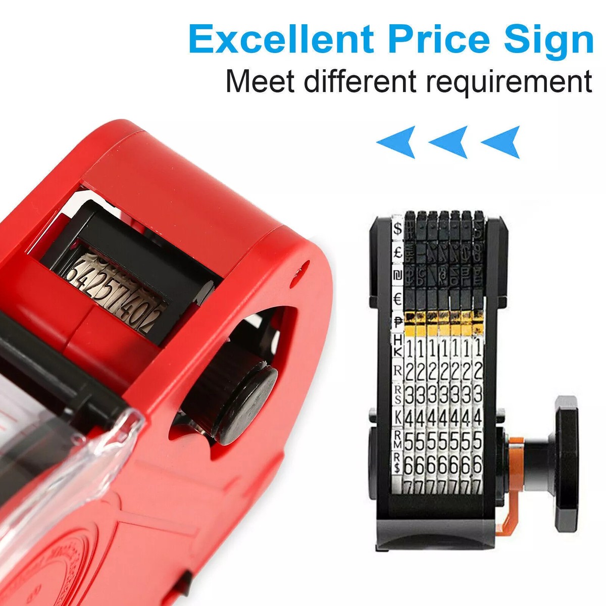 8-Digit Price Tag Gun Marking Machine with Sticker Labels &amp; Ink