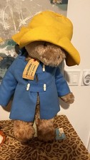Vtg Eden Tag 26 IN Paddington Bear Plush Blue Coat London Yellow Hat Tags