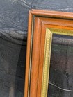 Antique Victorian Deep Well Dark Wood Gold Trim Picture Frame holds 14" x 17" #1 — photo 10