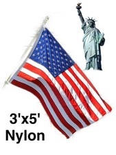 Valley Forge American Flag 3x5 Heavy Duty Nylon USA Made Embroidered Stars Sewn
