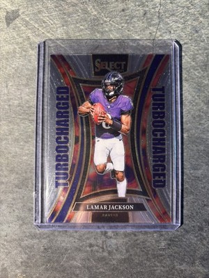 Lamar Jackson - 2024 Panini Select Football - Turbocharged #3, Baltimore Ravens