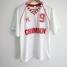 Vintage 90s Kelly Sportswear Crimson Soccer Jersey Made in USA Checkered 22x28