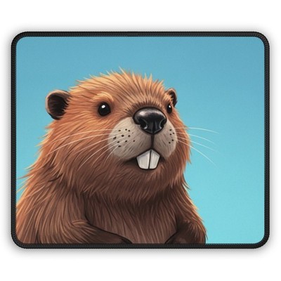 Cute Beaver Sketch Gaming Mouse Pad