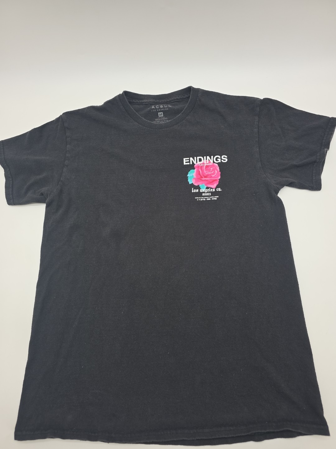 Pacsun Los Angeles T-Shirt Men Medium Black Graphic Tee.#41436