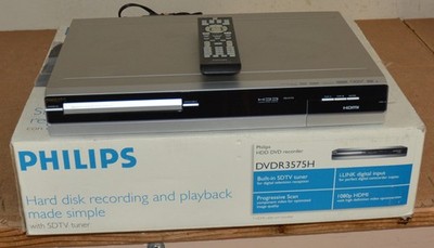 Philips DVDR3575H DVD Recorder  w/HDD  DVR   HDMI Out SD Digital Tuner
