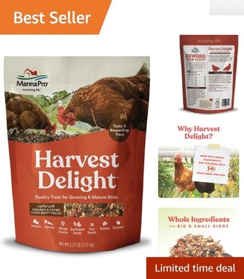 Harvest Mix Poultry Treats with Oregano & Thyme - Fun & Healthy Snack - 2.5 lbs