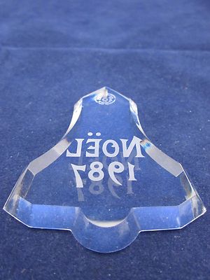 BACCARAT CRYSTAL Noel 1987 Bell Christmas Ornament
