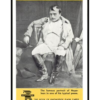 1960 Ed-U Book of Knowledge Flash Cards Napoleon #36B