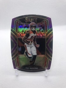 2020 Panini Select Rookie Tee Higgins Purple Die-Cut Club Level #260 Bengals