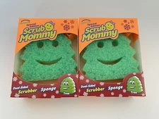 Lot Of 2 - Scrub Daddy Scrub Mommy Special Edition Winter Dual Sided Sponge Tree