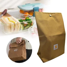 Portable Storage Bag Carhartt Lunch Bag Coating Lunch Fast Food Bag Khaki