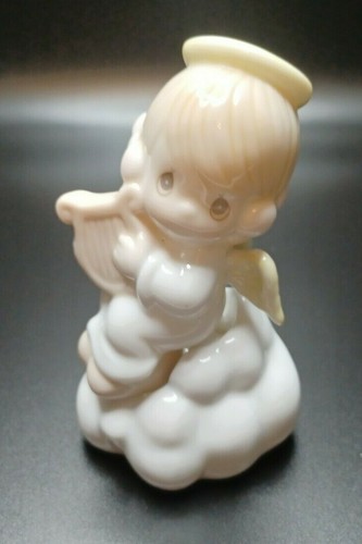 PRECIOUS MOMENTS SALT PEPPER SHAKERS 1995 PMI Angel Cloud harp halo EUC - Picture 2 of 7