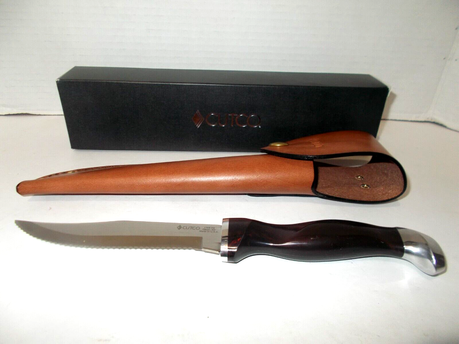 CUTCO 1769 SERRATED HUNTING KNIFE WITH SHEATH eBay