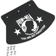 USA MADE MOTORCYCLE CRUISER REAR FENDER MUDFLAP MEDIUM POW-MIA HARLEY METRIC