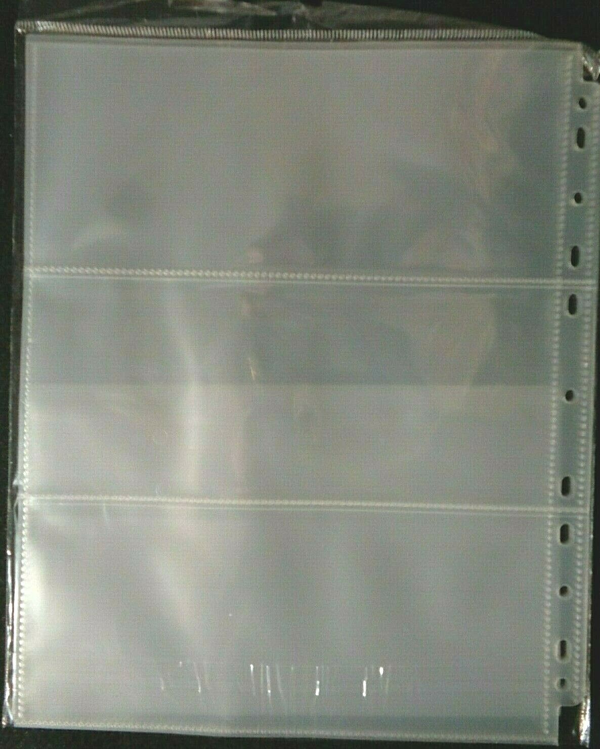 Guardhouse Shield 3 Pocket Banknote Album Pages for 3 and 4 Ring Binder