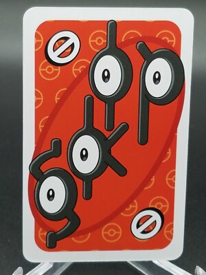 Unown RED Skip Pokemon Mattel Japanese UNO Card NM/MINT