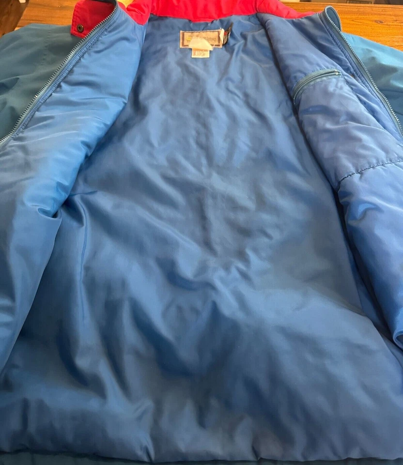 Abrigo Chaqueta Vintage Cabela's Gore-Tex Años 80/90 Retro Azul/Rosa Borde Para Mujer XXL Foto 4 de 4