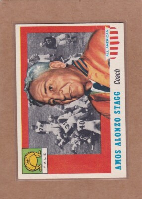 1955 TOPPS ALL AMERICAN FOOTBALL AMOS ALONZO STAGG #38 YALE EX+ *A35090