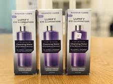 3PK Bausch+Lomb LUMIFY Eye Illuminations 3 in 1 Micellar Cleansing Water 5.4 oz 