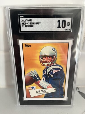 2010 Topps Tom Brady Patriots '52 Bowman #52B-43 Gem Mint SGC 10