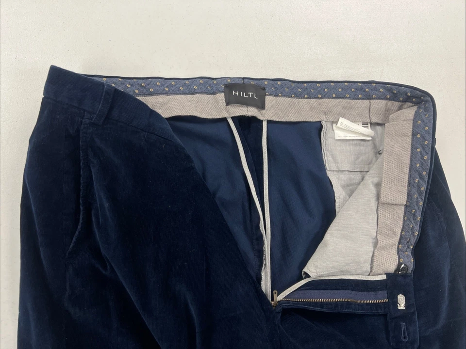 Pantalones chinos de pana de algodón azul marino Hiltl para hombre 42X31 $195 Foto 2 de 4