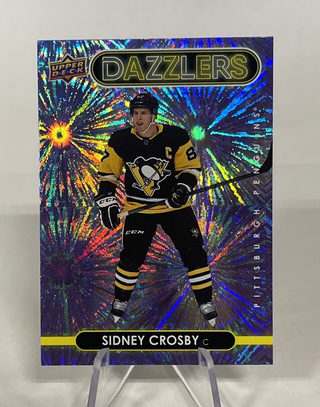 Sidney Crosby 2021-22 Upper Deck Series 1 Purple Dazzlers SP #DZ-35 Penguins 🏒