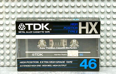 TDK  HX    46   TYPE II    BLANK CASSETTE TAPE (1) (SEALED)