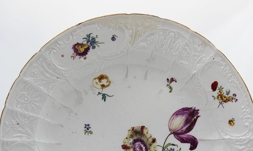 Teller, Meissen, reliefiertes Dekor "Dulong" um 1750 AL-01 - Bild 4 von 7