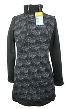 Hippie Gothic Emo Black Funky Retro High Neck Winter Long Sleeve Pocket Dress