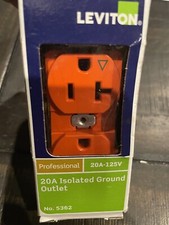 NEW Leviton R71-5362-IGS 20A-125V ISOLATED GR...