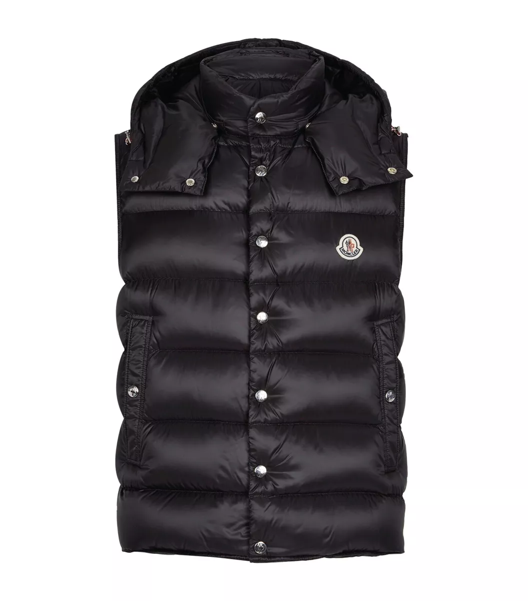 Mens black moncler gilet cheap