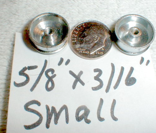 Strombecker Slot Car Front Narrow Chrome Wheels 5/8 X 3/16 5:40 Thread 1 PR NOS