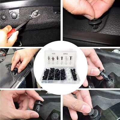 100X Bumper Fastener Clips Auto Car Hole Plastic Rivets Retainer Fender Push Pin
