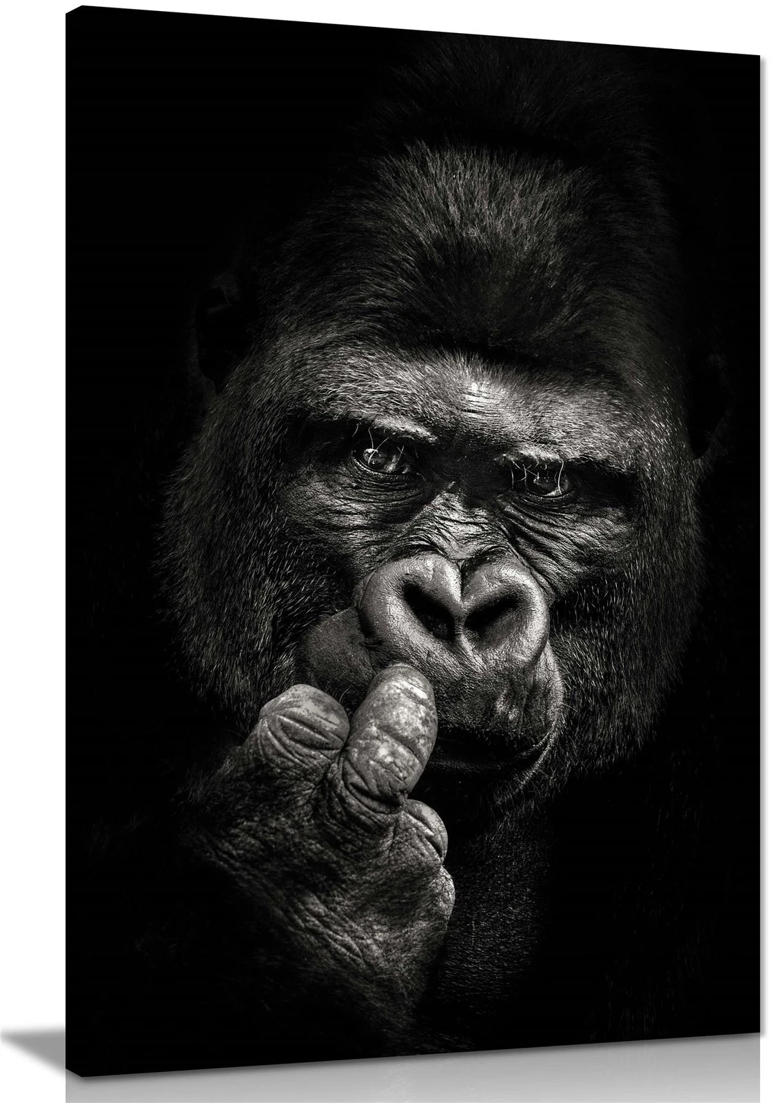 Black White Gorilla Close Up Portrait Framed Canvas Print Wall Art Home Decor
Opens in a new window