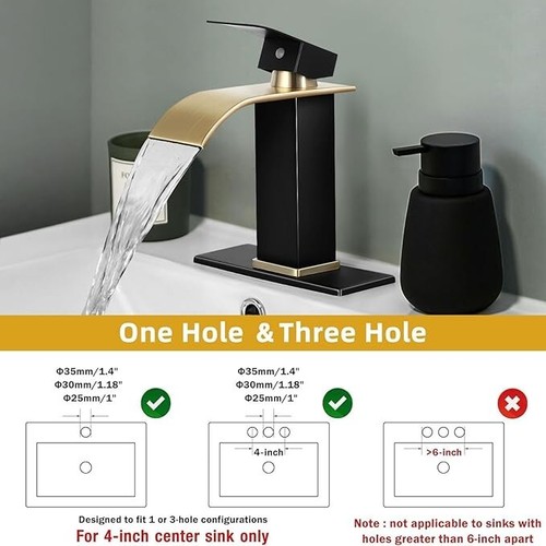 Single Handle Bathroom Vanity Sink Faucet Lavatory Basin Waterfall Mixer Tap - Picture 102 of 141