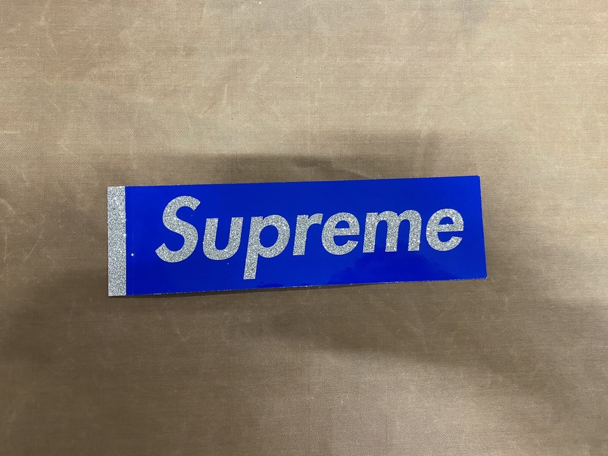 Blue Supreme Glitter Box Logo Sticker | eBay Blue Supreme Glitter Box Logo Sticker | eBay