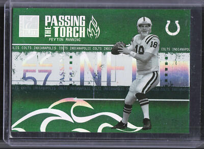 2005 Donruss Elite #PT-18 Peyton Manning Passing the Torch Green #459/500