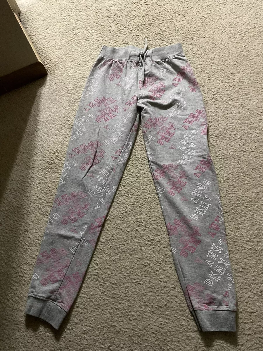 EUC DKNY Kids Girls Logo Sport Athletic Activewear Track Pants XL(14/16)