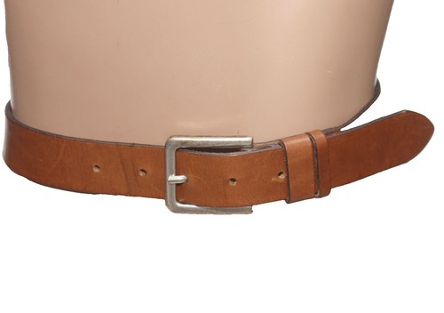VTG Nikki Jaggs M Brown Leather Adjustable Gold Toggle 