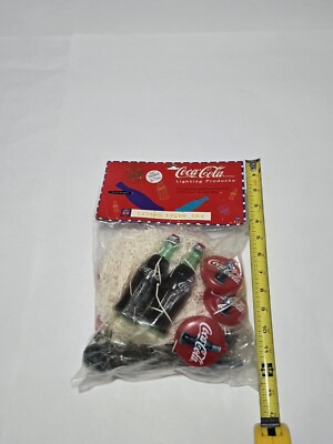 Vintage Coca-Cola String Light Set Bottle Patio Deck Lighting Coke Bottles NOS