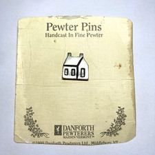 Small Pewter House Pin from Danforth Pewterer...