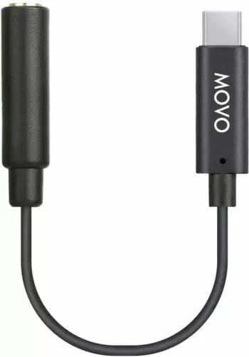 Movo PMA-1 Female 3.5mm TRS Microphone Audio Adapter Cable for DJI Osmo Pocket